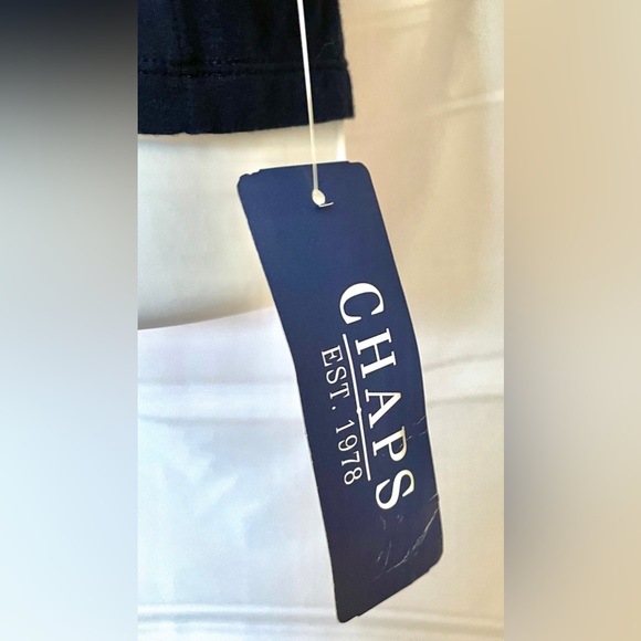 NWT Chaps Women’s Size Large Deep Navy Blue LS V-Neck Shirt - Picture 8 of 8